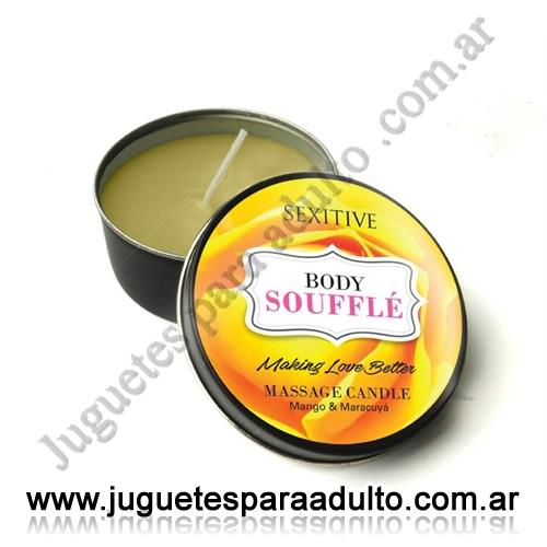 Aceites y lubricantes, Lubricantes sexitive, Vela para masajes Mango y Maracuya